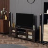 Fireplace TV Stand for TVs up to 60 Inch, Wood TV Cabinet with Storage Doors for Living Room, Coffee