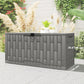 120 Gallon Resin Deck Box, Lockable Outdoor Storage Box, Splash-Resistant & UV Resistant Patio Storage Container