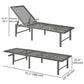 Wicker Outdoor Lounge Chair, Rattan Reclining Patio Lounger Tanning Chair with Adjustable Back, Light Grey