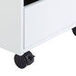 3 Drawer File Cabinet, Mobile Vertical Filing Cabinet with Wheels, Printer Stand with Storage for Home Office, White