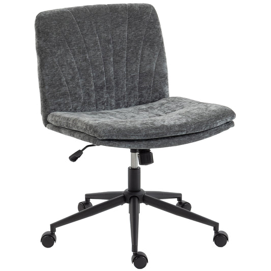 Armless Criss Cross Office Chair with Wheels - Grey