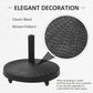20.5" Round Parasol Base Resin Patio Umbrella Base Garden Parasol Holder Outdoor Offset Weight Stand with Wheels Black