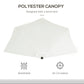 9ft Half Patio Umbrella Round Balcony Umbrella Waterproof Window Sun Shade w/ 5 Ribs Beige