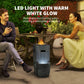 16.5" x 11" x 22.4" Propane Fire Pit Table with Fountain, 15000 BTU Outdoor Gas Fire Table with LED Light Adjustable Water Flow, Fire Fountain Water with Glass Rocks, Grey