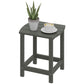 Outdoor Side Table, Adirondack Patio End Table for Garden, Pool, Backyard, Lawn, Beach, Indoor and Outdoor, Grey