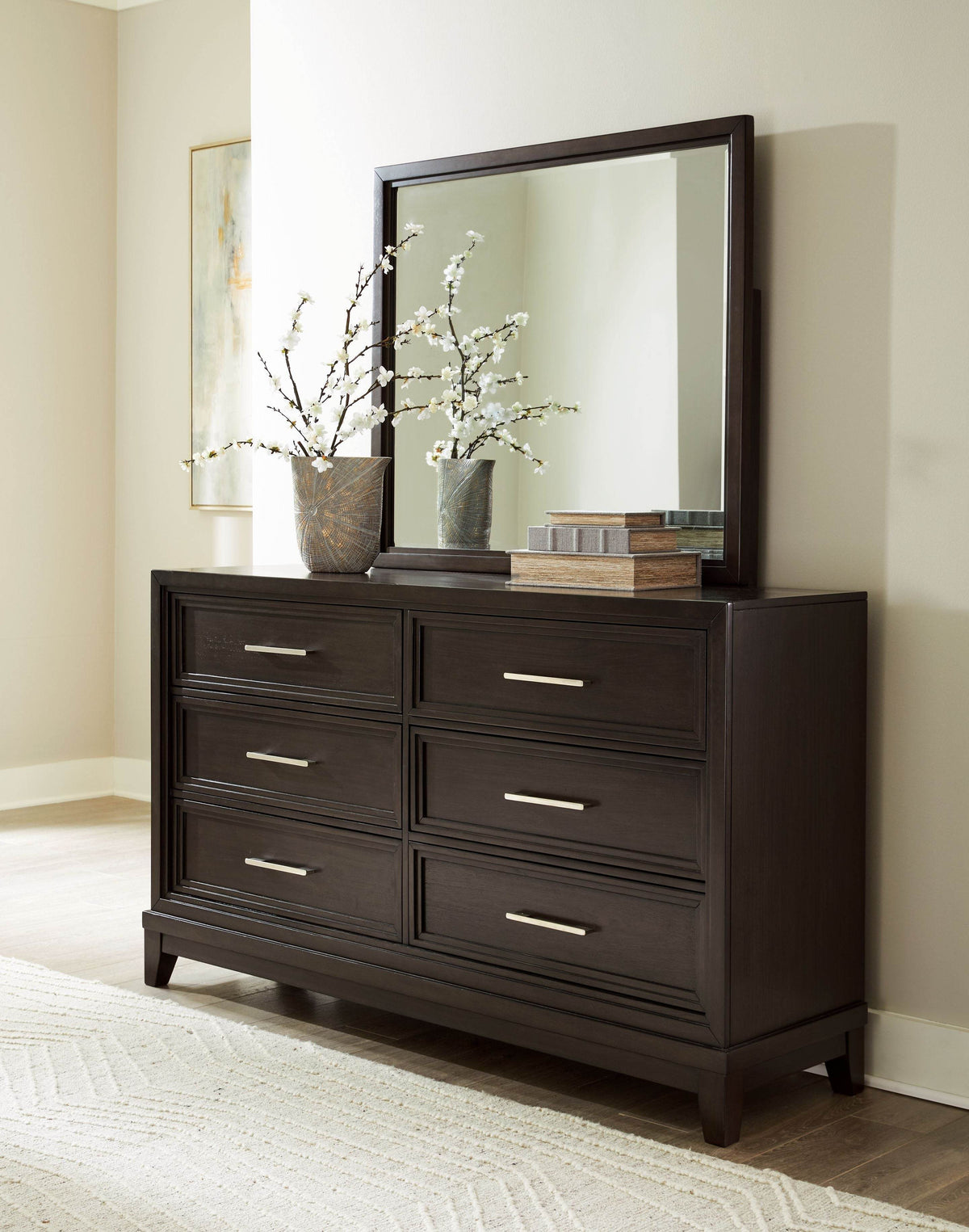 Neymorton - Dark Grayish Brown - Dresser And Mirror - Forward Furniture