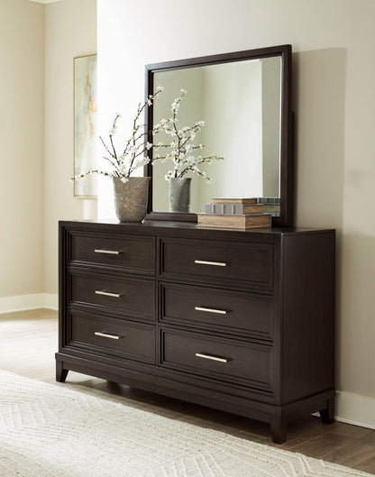 Neymorton - Dark Grayish Brown - Dresser And Mirror - Forward Furniture