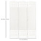 3 Panel Folding Room Divider, Portable Privacy Screen, Wave Fiber Room Partition for Home Office, White