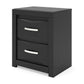 Stabotta - Two Drawer Night Stand - Black, photo 3