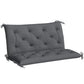 Porch Swing Cushion Garden Bench Cushion with Backrest, Non-Slip 2-seater Soft Pad, Swing Chair Mat Replacement for Indoor and Outdoor, 39.4" x 38.6", Dark Grey