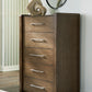 Marxmore - Five Drawer Chest - Brown
