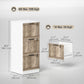 3 Drawer Filing Cabinet, Farmhouse File Cabinet with Lock, Adjustable Hanging Rails for A4 Letter Size Files, White