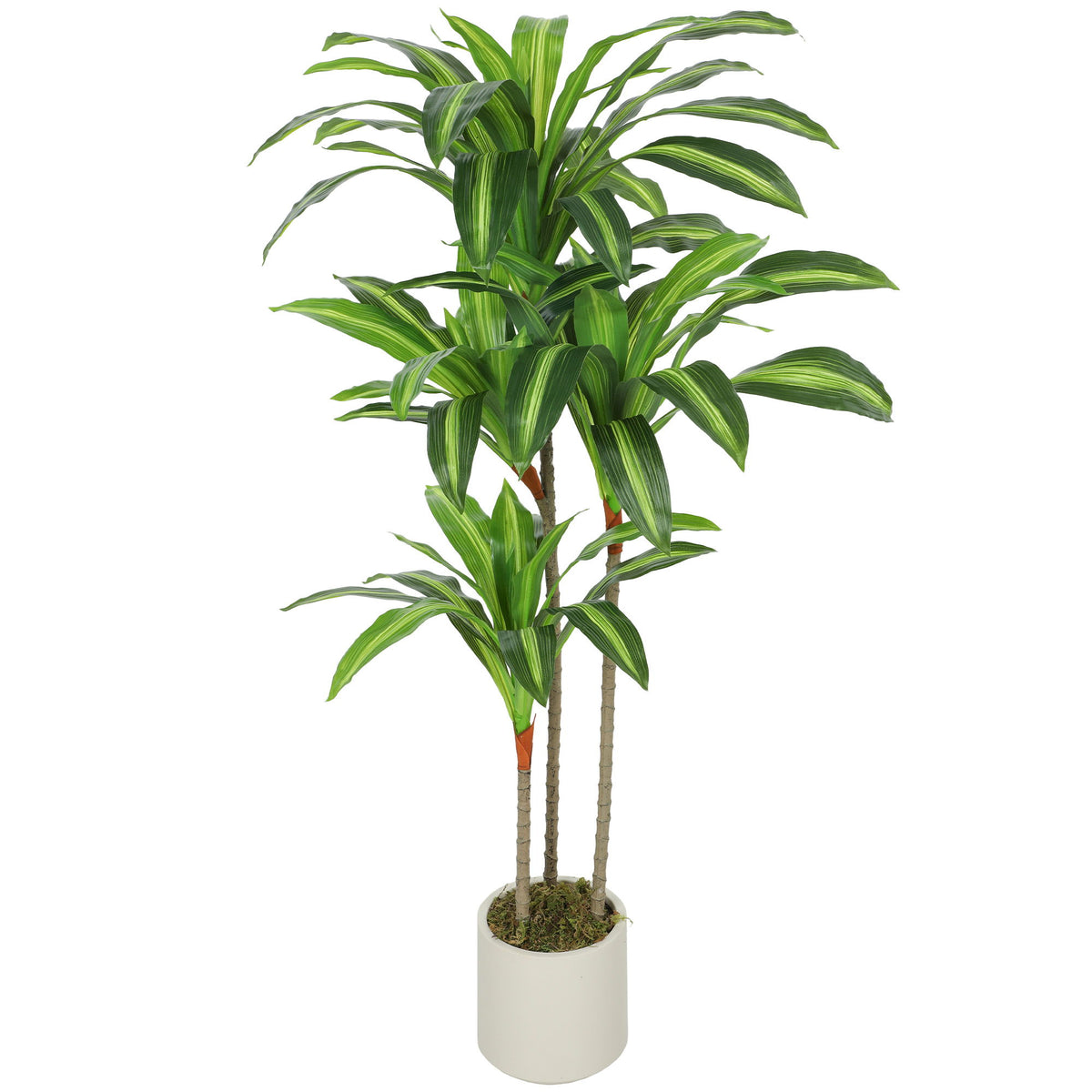 4FT Dracaena Fake Plant, Artificial Plant with Bendable Trunks for Home Office Decor, Green