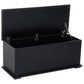 39.5" Storage Chest with 2 Safety Hinges, Storage Box Organizer with Flip-Top Lid, Entryway Storage Bench, Black