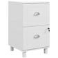 2-Drawer Lockable Filing Cabinet - White