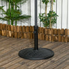 31lbs Concrete Round Patio Umbrella Base Holder, Outdoor Market Umbrella Stand Weight for Lawn, Deck, Backyard, Garden, Black