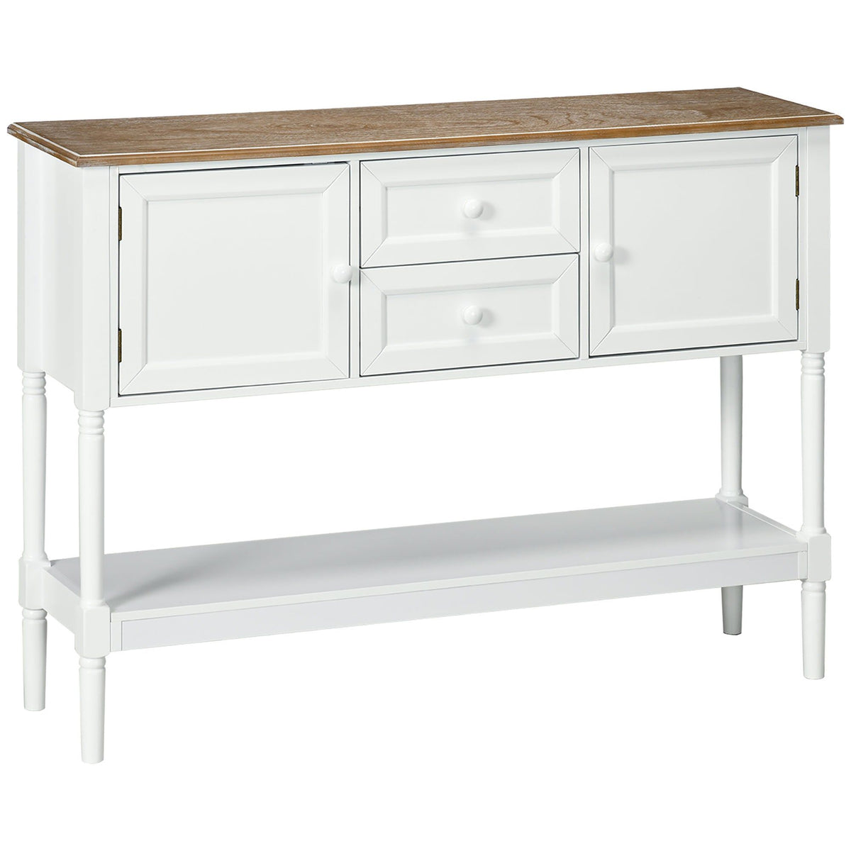Vintage Console Table with 2 Drawers - White