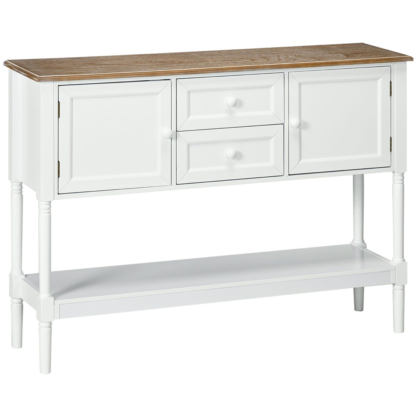 Vintage Console Table with 2 Drawers - White