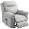 Manual Massage Recliner with Side Pockets - Grey