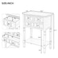 Narrow Console Table with 3 Storage Drawers, Bottom Shelf, Solid Wood Frame, Ideal for Entryway, Living Room, 24" L x 13" W x 31" H, Gray