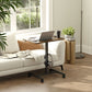 Height Adjustable Standing Desk with Wheels - Rustic Brown