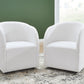 Rowanbeck - Ivory - Dining Upholstered Arm Chair (Set of 2)