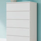 Onita - White - Five Drawer Chest