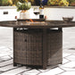 Paradise - Medium Brown - Round Fire Pit Table