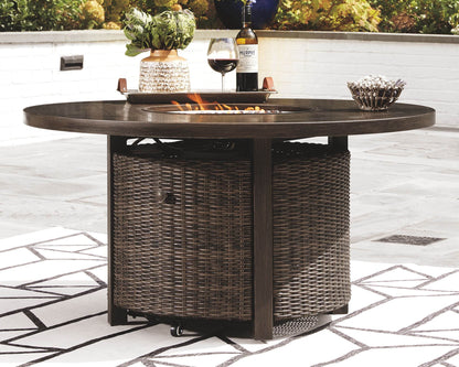 Paradise Trail - Medium Brown - Round Fire Pit Table - Forward Furniture