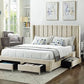 Sterling Velvet Platform Bed with Storage