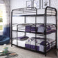 Dursley Black Single over Single over Single Bunk Bed - Steel Frame - Forward Furniture
