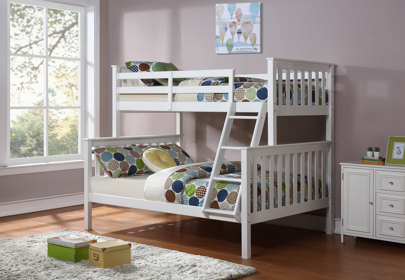 Skyline Grey Single overDouble Bunk Bed - Solid Wood