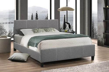Luna Light Grey Bed with Adjustable Headboard - Forward Furniture