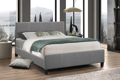 Luna Light Grey Bed with Adjustable Headboard