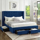 Mira Platform Wing Bed with Storage