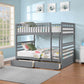 Zane Espresso Double over Double Bunk Bed with Storage Drawers and Solid Wood - Forward Furniture