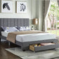 Cambridge White Platform Bed with Storage