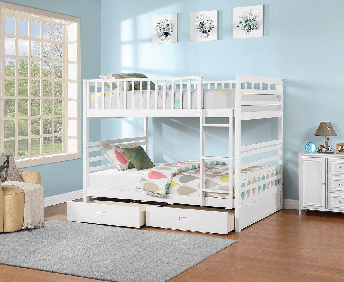 Zane Espresso Double over Double Bunk Bed with Storage Drawers and Solid Wood - Forward Furniture