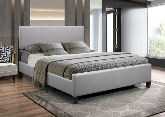 Ember Grey PU Bed with Adjustable Headboard