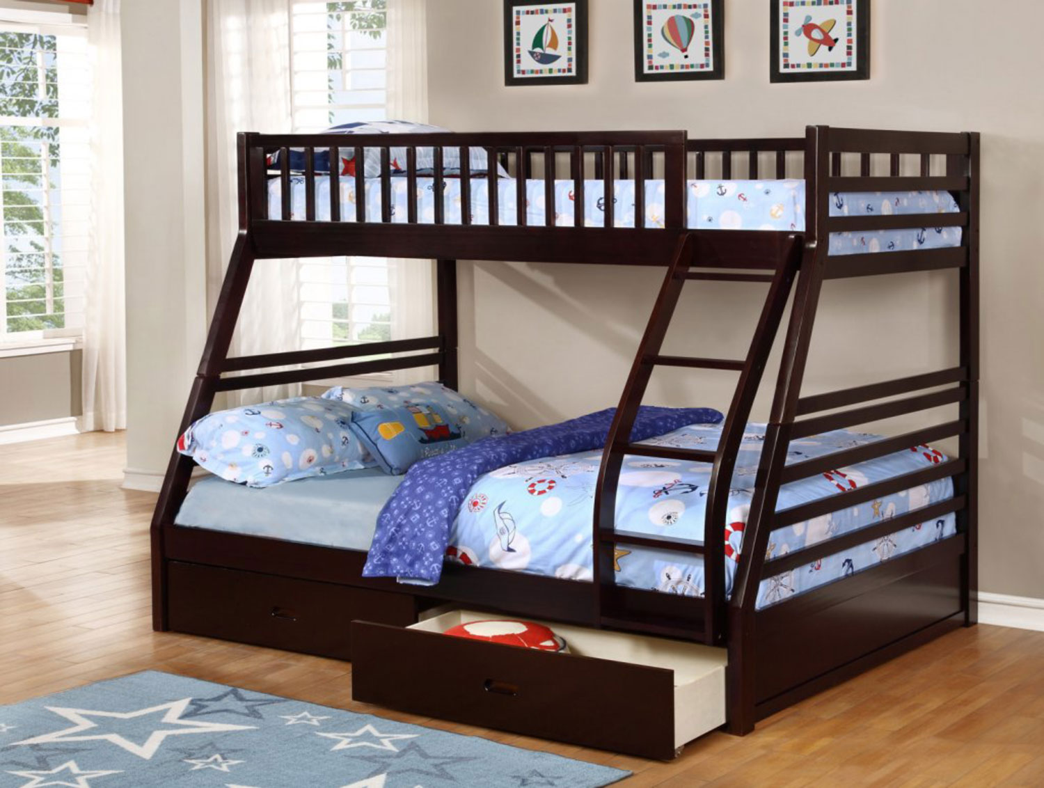 Erin Single over Double Bunk Bed - Solid Wood