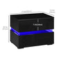 Nightstand with 2 Drawers and RGB LED Lights - Black