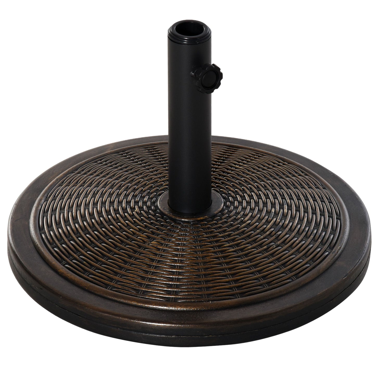 29LBS Offset Patio Umbrella Cement Base Stand Cantilever Parasol Holder Weight, Fits Φ1.4", Φ1.5", Φ1.9", Black