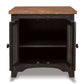 Valebeck - Rectangular End Table - Black / Brown