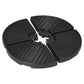 4PCs Cantilever Umbrella Base Weights for Offset Banana Parasol, Wicker Effect HDPE Water or Sand Filled Patio Umbrella Weights with Built-in Handles, Black