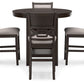 Langwest - Brown - Dining Room Counter Table Set (Set of 5)