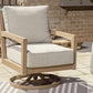 Hallow Creek - Driftwood - Swivel Lounge With Cushion