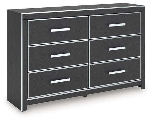 Zuraleus - Black - Six Drawer Dresser - Forward Furniture