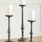 Eravell - Pewter Finish - Candle Holder Set (Set of 3)