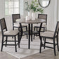 Corloda - Black / Gray - Round Counter Table Set (Set of 5)