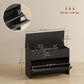 Shoe Storage Bench with Flip Drawer and Lift Top - Black